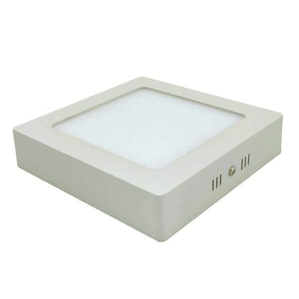Plafon Sobrepor 12W Mini Luminária LED Quadrada 17cm Teto - Branco Quente (3000K)