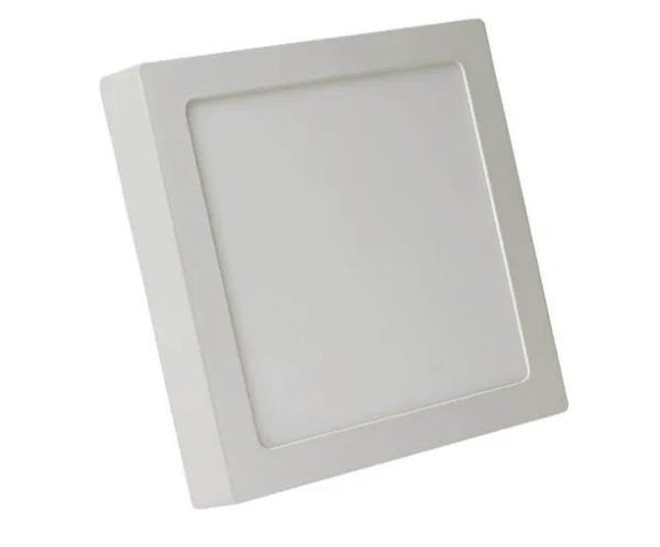 Plafon LED 32W Sobrepor Quadrado - Branco Quente (3000K)