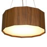 Pendente Madeira imbuia escura 50cm mod. Matis 12 Faces - 1