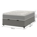 Ver imagem 4 de Cama Box Baú Casal Molas Ensacadas Pillow Top 138x188x66cm Martino Cinza Umaflex