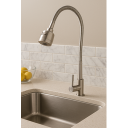 Torneira Cozinha Gourmet Ducha Móvel Classic Inox Escovado - 1