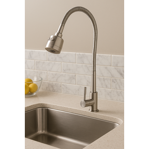 Torneira Cozinha Gourmet Ducha Móvel Classic Inox Escovado