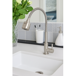 Torneira Cozinha Gourmet Ducha Móvel Classic Inox Escovado - 6