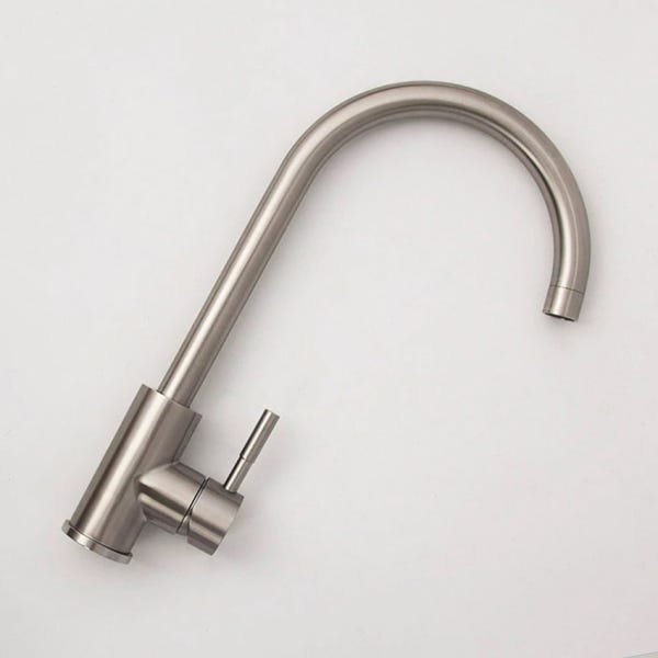 Torneira Misturador Monocomando Aço Escovado Cozinha Bica Alta Italy - Premierdecor - 3