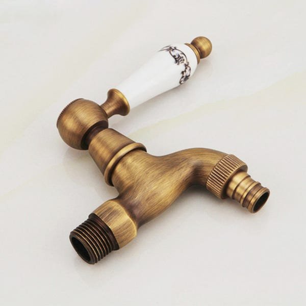 Torneira de Parede Cozinha Lavanderia Retro Vintage Bronze Olimpia - Premierdecor - 3