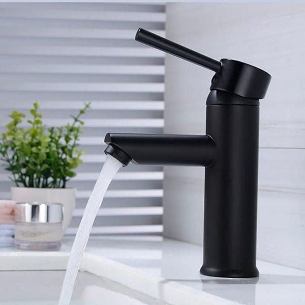 Torneira Misturador Monocomando Preto para Banheiro Lavabo Roma - Premierdecor - 2