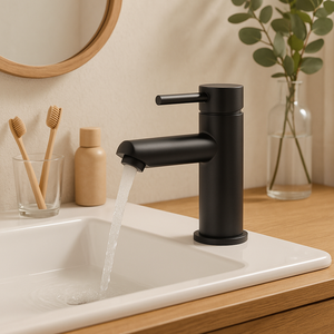 Torneira Misturador Monocomando Preto para Banheiro Lavabo Roma - Premierdecor