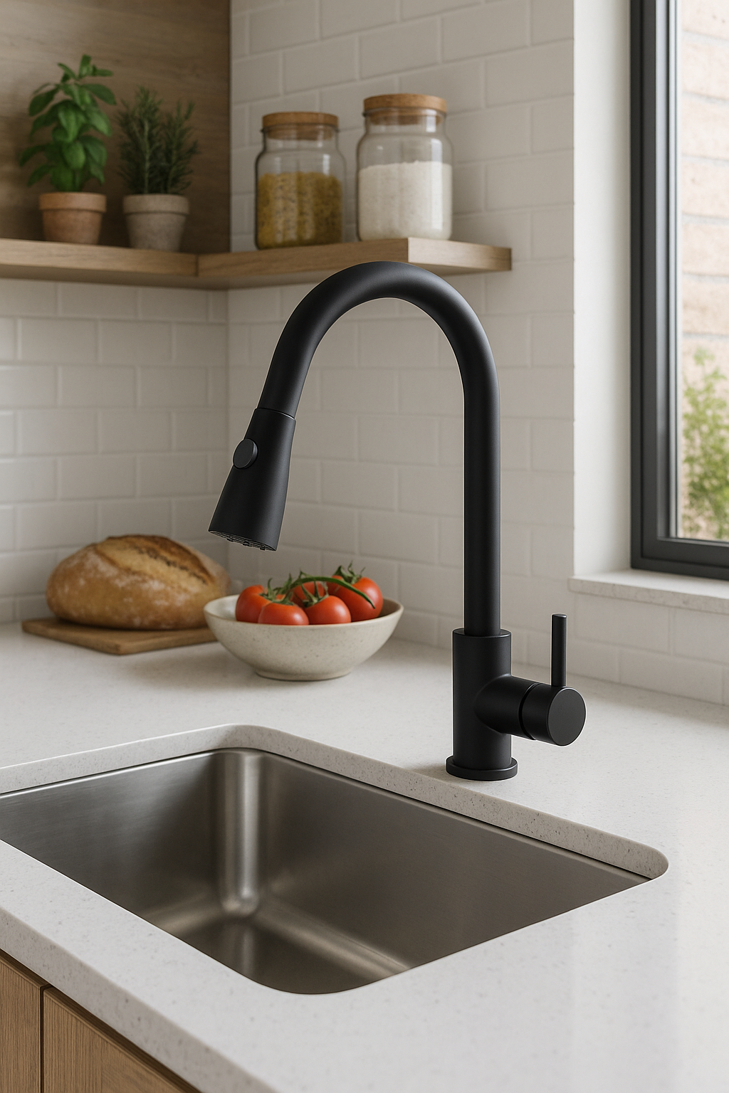 Torneira Monocomando Cozinha Extensor e Ducha Regulável Aurora - Premierdecor - 1