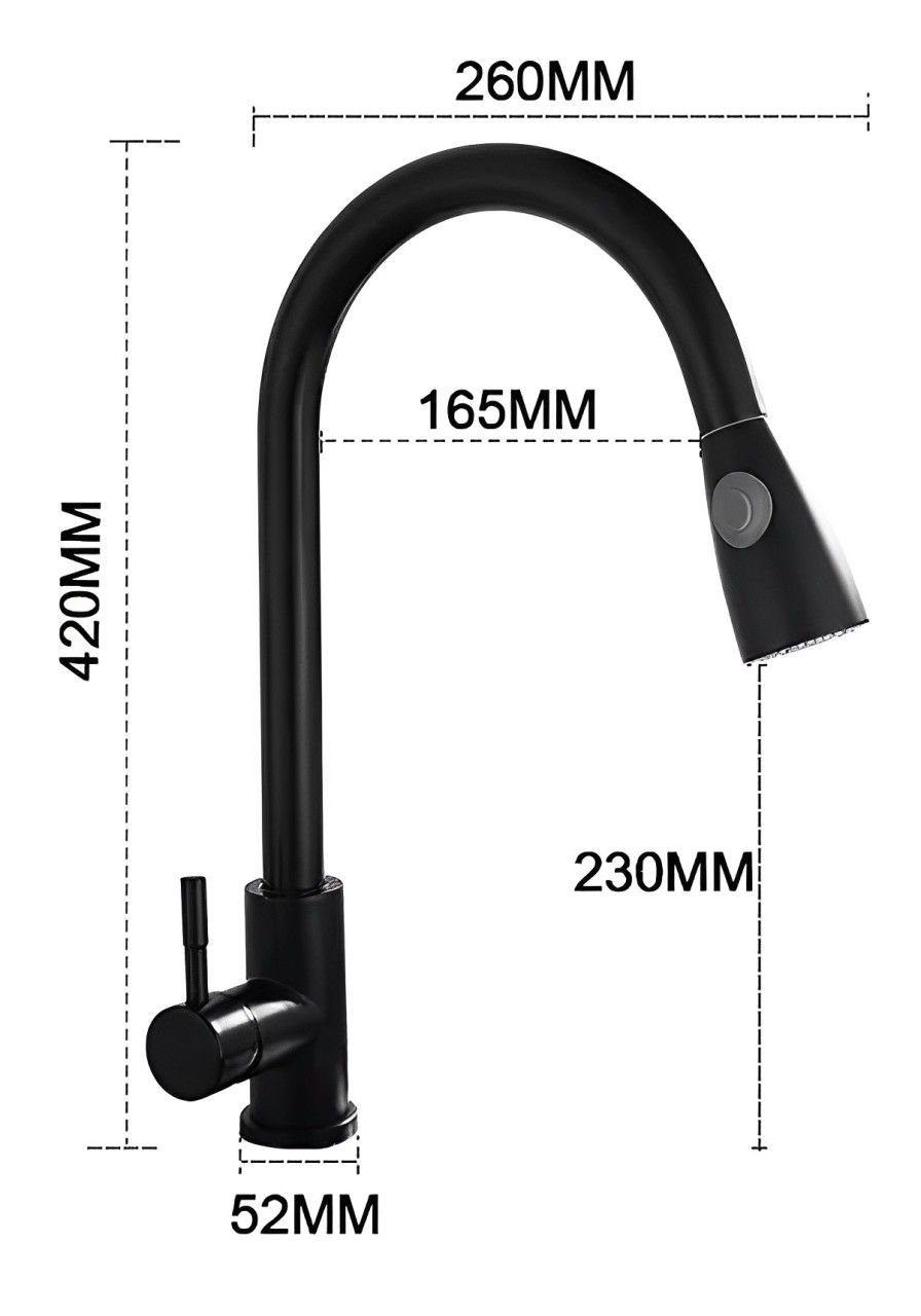 Torneira Monocomando Cozinha Extensor e Ducha Regulável Aurora - Premierdecor - 6