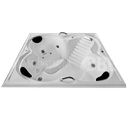Ver imagem 1 de Banheira Quadrada Roma COMPLETA com hidro em acrílico  220V