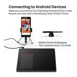 Mesa Digitalizadora Huion Inspiroy Hs64 Black Tablet Para Desenho Digital - 3