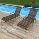 Ver imagem 2 de Kit 2 Espreguiçadeiras em Alumínio Madrid