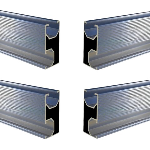 Perfil Barra Trilho Linha C Estrutura Suporte Fixador Placa Painel Solar Alumínio 4,80 Metros | Perf