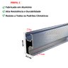Perfil Barra Trilho Linha C Estrutura Suporte Fixador Placa Painel Solar Alumínio 4,80 Metros | Perf - 2