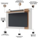 Ver imagem 3 de Rack para Sala Makai com Painel para Tv 70 Pol Lara C04 Off White Matte Freijó - Lyam Decor