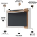 Ver imagem 3 de Rack para Sala Makai com Painel para TV 70 pol Lara C04 Off White Matte Freijó - Lyam Decor