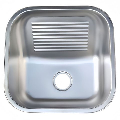 Tanque de Lavar Roupa de Aço Inox 304 55x45cm Lavanderia