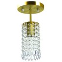 Ver imagem 2 de Kit 3 Lustres Clearcrillic Cristal Acrílico Redondo Dourado