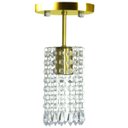 Ver imagem 3 de Kit 3 Lustres Clearcrillic Cristal Acrílico Redondo Dourado