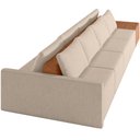 Ver imagem 7 de Sofá Ilha Modular para Sala 392cm com Puff Dublin K01 Linho Bege Sintético Caramelo - Lyam Decor