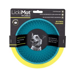 Comedouro João Bobo Licki Mat Wobble Azul Para Cachorro