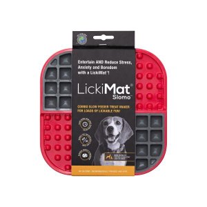 Tapete de Lamber Lickimat Slomo Vermelho para Cachorro