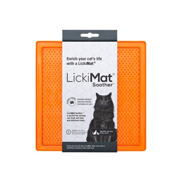 Tapete de Lamber Lickimat Soother Laranja para Gato