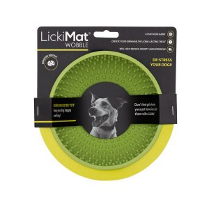 Comedouro João Bobo Licki Mat Wobble Verde Para Cachorro