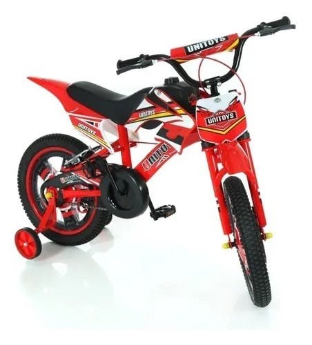 Moto Bicicleta Infantil Unitoys Aro 16 - Vermelho - 2
