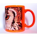 Ver imagem 3 de CANECA DE CERAMICA NEON COM FAIXA BRANCA (CORUJA)