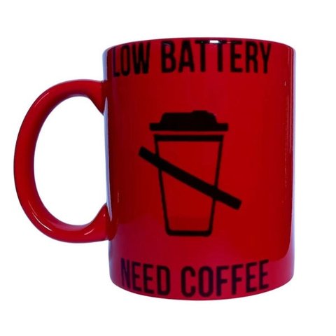 CANECA DE CERAMICA NEON VERMELHA (BATERIA)