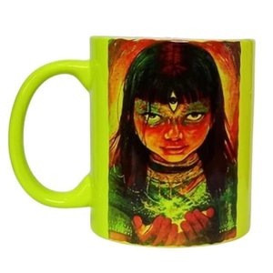 CANECA DE CERAMICA NEON AMARELO (XAMANICA)