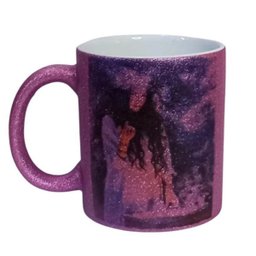 CANECA DE CERAMICA COM GLITTER ROSA (FEITICEIRA) - 2