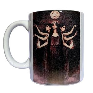 CANECA BRANCA DE CERÂMICA RESINADA (DEUSAS DA LUA)