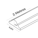 Ver imagem 2 de Moldura Rodameio Boiserie S4 - 2m 40x20mm com 1 Peça Gart