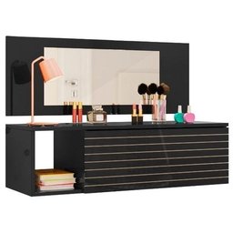 Penteadeira Joy Suspensa Camarim Make Up Preta - 1