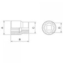 Ver imagem 2 de Soquete Estriado 1.5/8" Encaixe 3/4" Tramontina PRO
