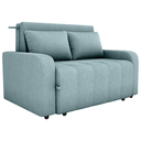 Ver imagem 1 de Sofa Cama 2 Lugares 138 Cm Amora Tecido Boucle F495 Azul Milani Store