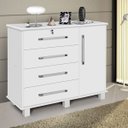 Ver imagem 1 de Cômoda Quarto 4 Gavetas 1 Porta Lisboa