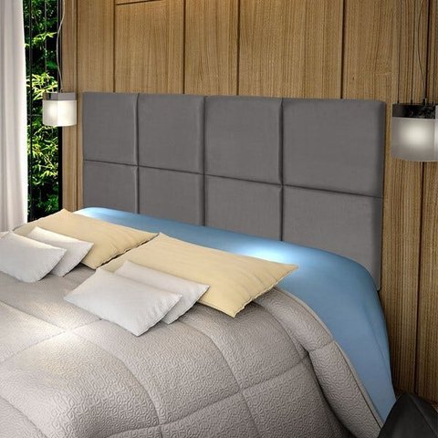 Painel Estofado Para Cama King DoceLar 195 cm