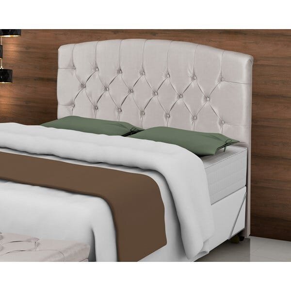 Cabeceira Quarto Grecia Estofada Casal 140 cm Pavia - 1