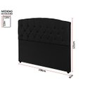 Ver imagem 3 de Cabeceira Quarto Grecia Estofada Casal King 195 cm Pavia