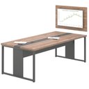Ver imagem 1 de Mesa de Reunião com Painel 4 Lugares Veneza Noce Preto