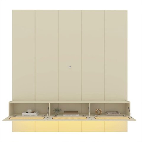 Home para TV 220 Realce Native LED Off White - Gelius