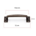 Ver imagem 2 de Kit 2 Puxador de Gaveta e Armário Porta 120 Mm Ouro Velho: Ouro Velho