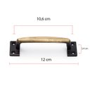Ver imagem 2 de Kit 2 Puxador de Gaveta e Armário Porta 120 Mm Ouro Velho: Ouro Velho Escovado
