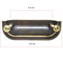 Ver imagem 2 de Kit 10 Puxador Concha e Puxadores Moveis de Gaveta Colonial: Ouro Velho