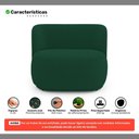 Ver mais imagens de Kit Namoradeira e 2 Poltronas Molly Bouclê Verde Desk Design
