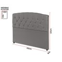 Ver imagem 3 de Cabeceira Quarto Grecia Estofada Casal Queen 160 cm Pavia