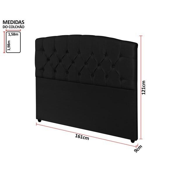 Cabeceira Quarto Grecia Estofada Casal Queen 160 cm Pavia - 3